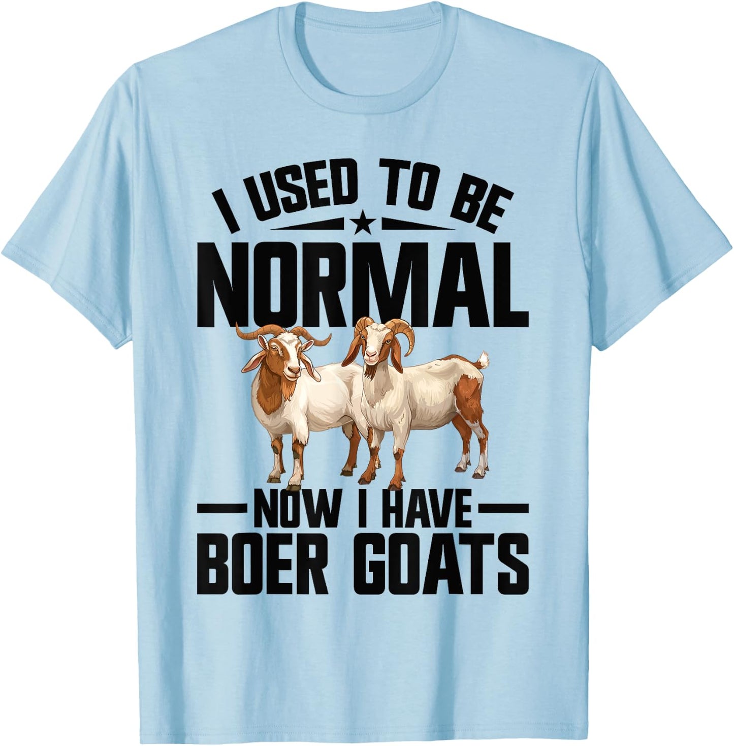 Boer Goat Stuffed Animal Goat Owner Costume Plush Boer Goat T-Shirt - T-Shirt | Light Blue