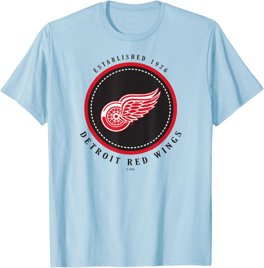 Detroit Red Wings Est 1926 Gray Officially Licensed T-Shirt - T-Shirt | Light Blue