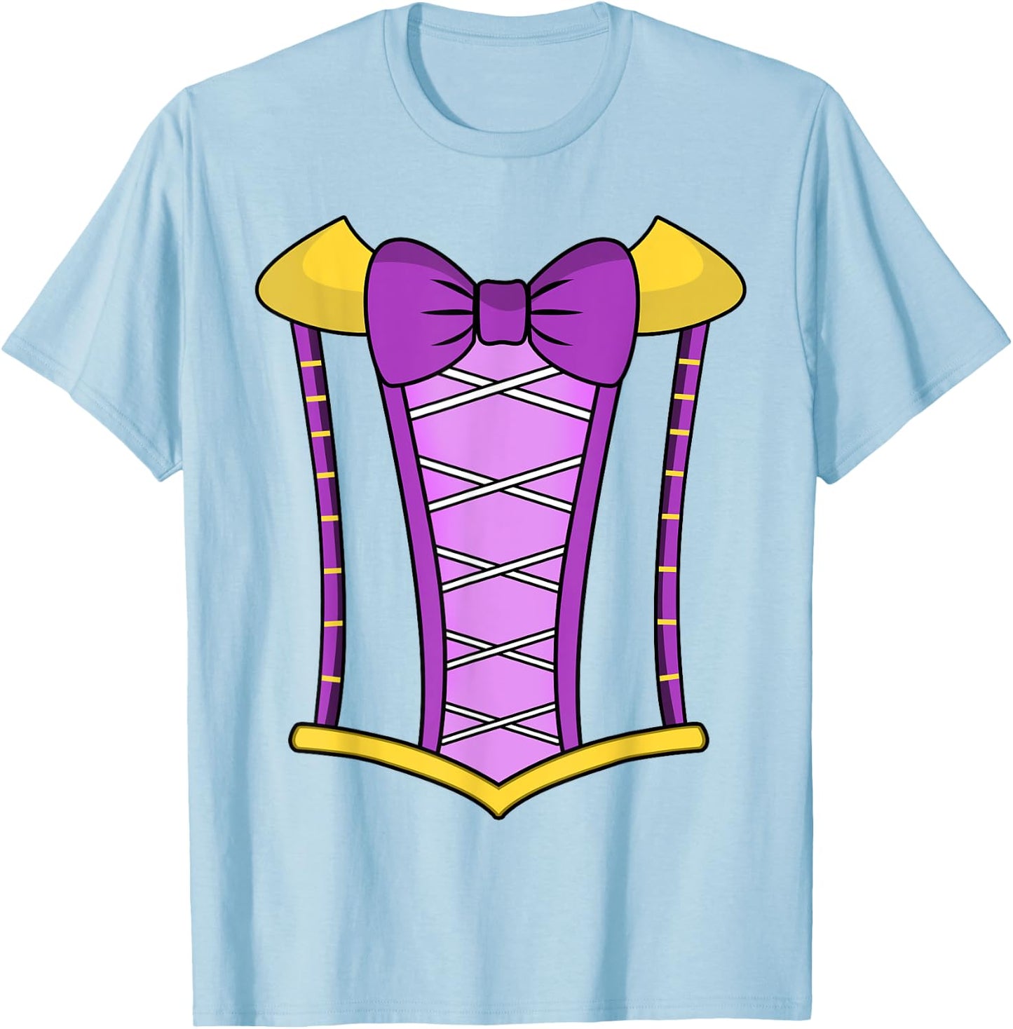 Women Girls Halloween Beautiful Princess Costume T-Shirt - T-Shirt | Light Blue