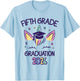 5th Grade Graduation Unicorn Fifth Grade Grad Girl 2026 T-Shirt - T-Shirt | Light Blue