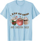 I Run On Hot Cocoa & Christmas Cheer Chocolate Lover Holiday T-Shirt - T-Shirt | Light Blue