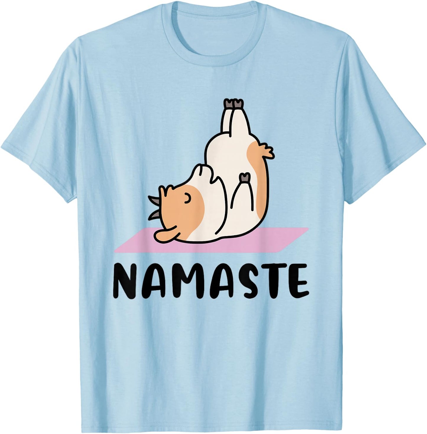 Namaste - Cute Goat Yoga T-Shirt - T-Shirt | Light Blue