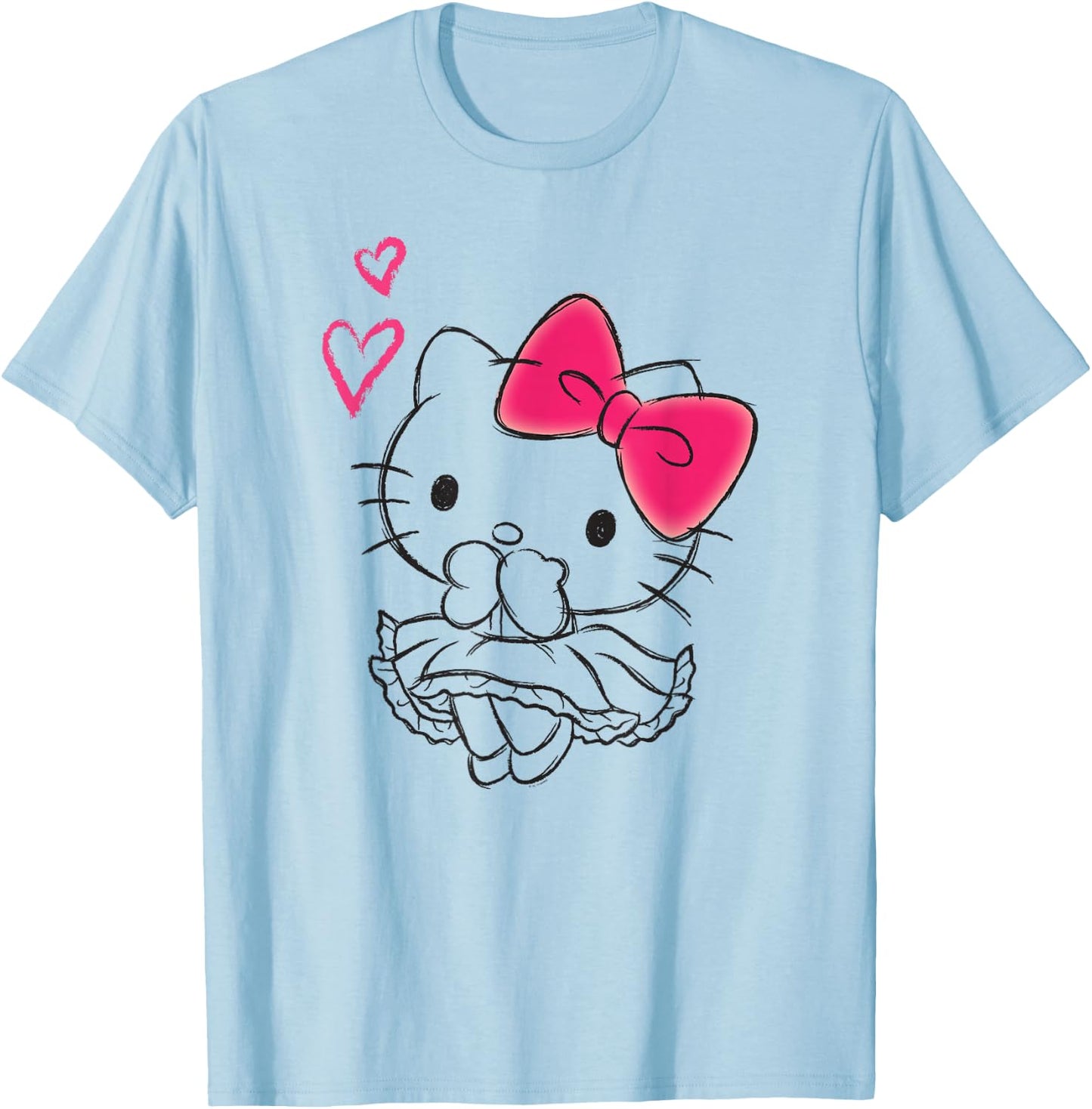 Hello Kitty Girly Hearts Shirt T-Shirt - T-Shirt | Light Blue