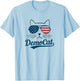 Democat Funny Democrat Cat T-Shirt - T-Shirt | Light Blue