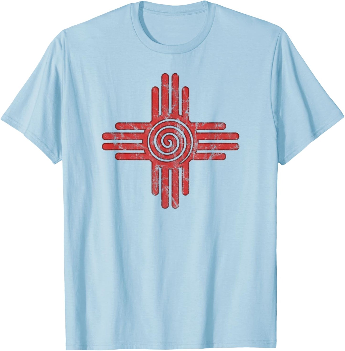 Zia Sun, Zia Pueblo, New Mexico, Native Americans, Symbol T-Shirt - T-Shirt | Light Blue