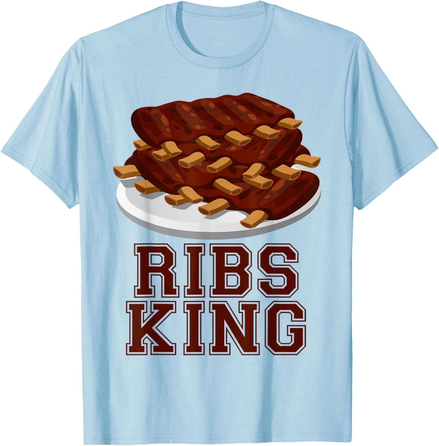 Ribs King for rib lover and bbq fan T-Shirt - T-Shirt | Light Blue