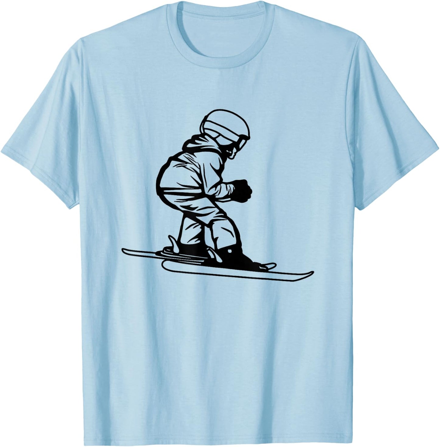 Skier Children's , White T-Shirt - T-Shirt | Light Blue