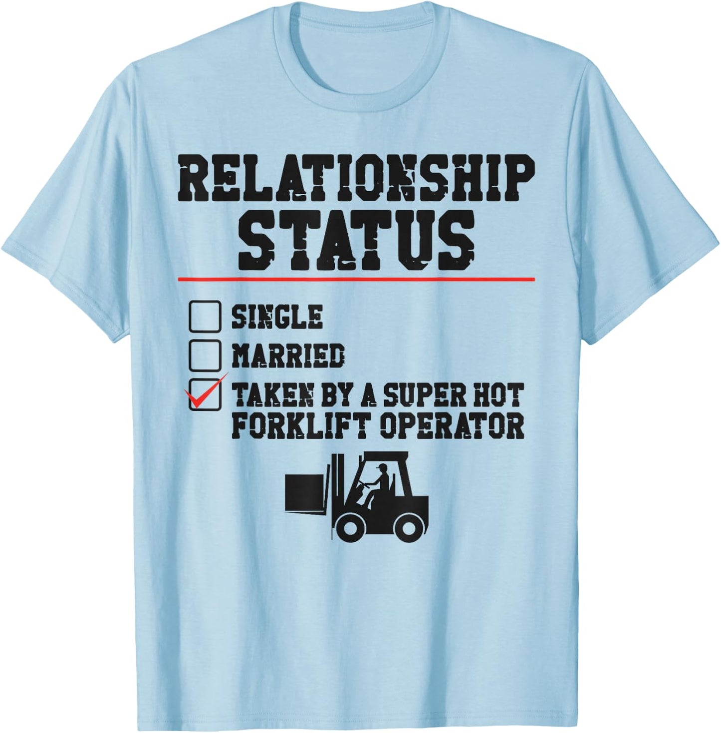 Certified Forklift Truck Operator Girlfriend Vintage T-Shirt - T-Shirt | Light Blue