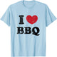 Vintage I Love BBQ T-Shirt - T-Shirt | Light Blue