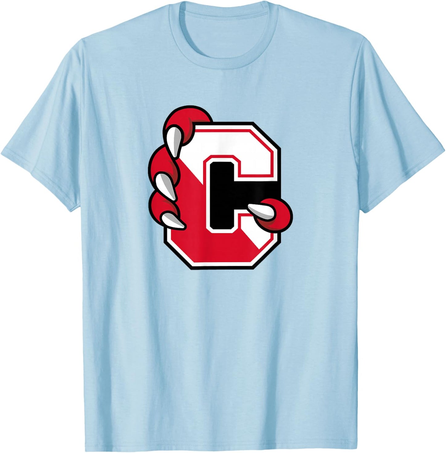 SUNY Cortland Red Dragons C Claw Logo T-Shirt - T-Shirt | Light Blue
