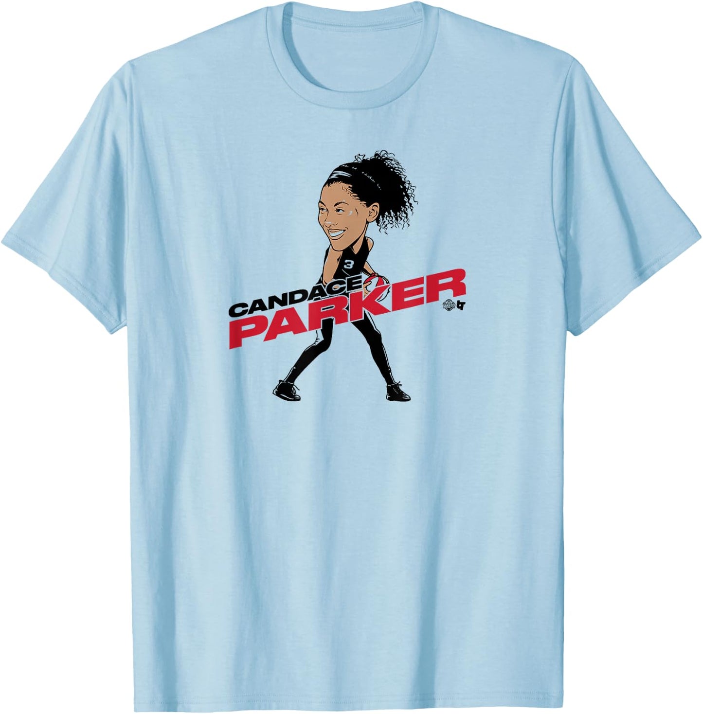 Candace Parker - Caricature - Las Vegas Basketball T-Shirt - T-Shirt | Light Blue