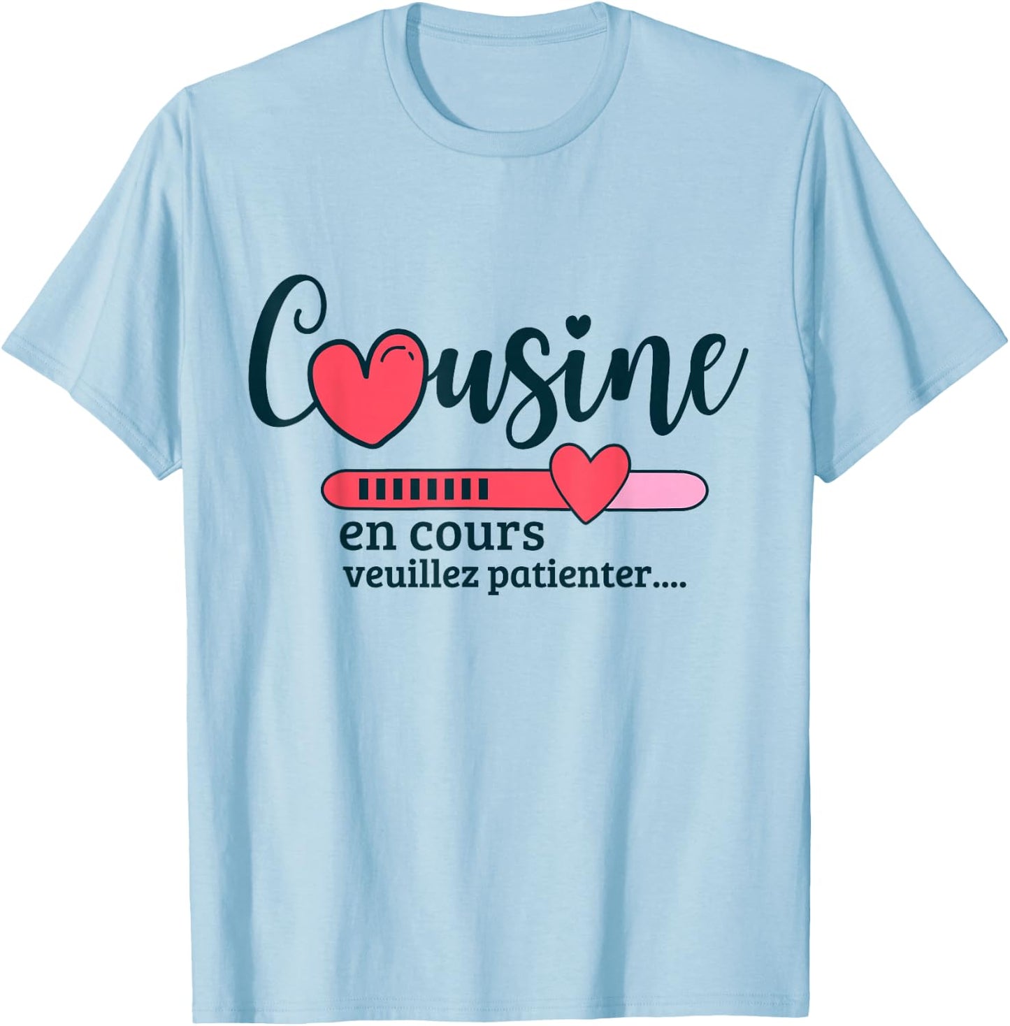 Soon Cousin Gift Surprise Girl Future Cousin 2025 , white, S T-Shirt - T-Shirt | Light Blue