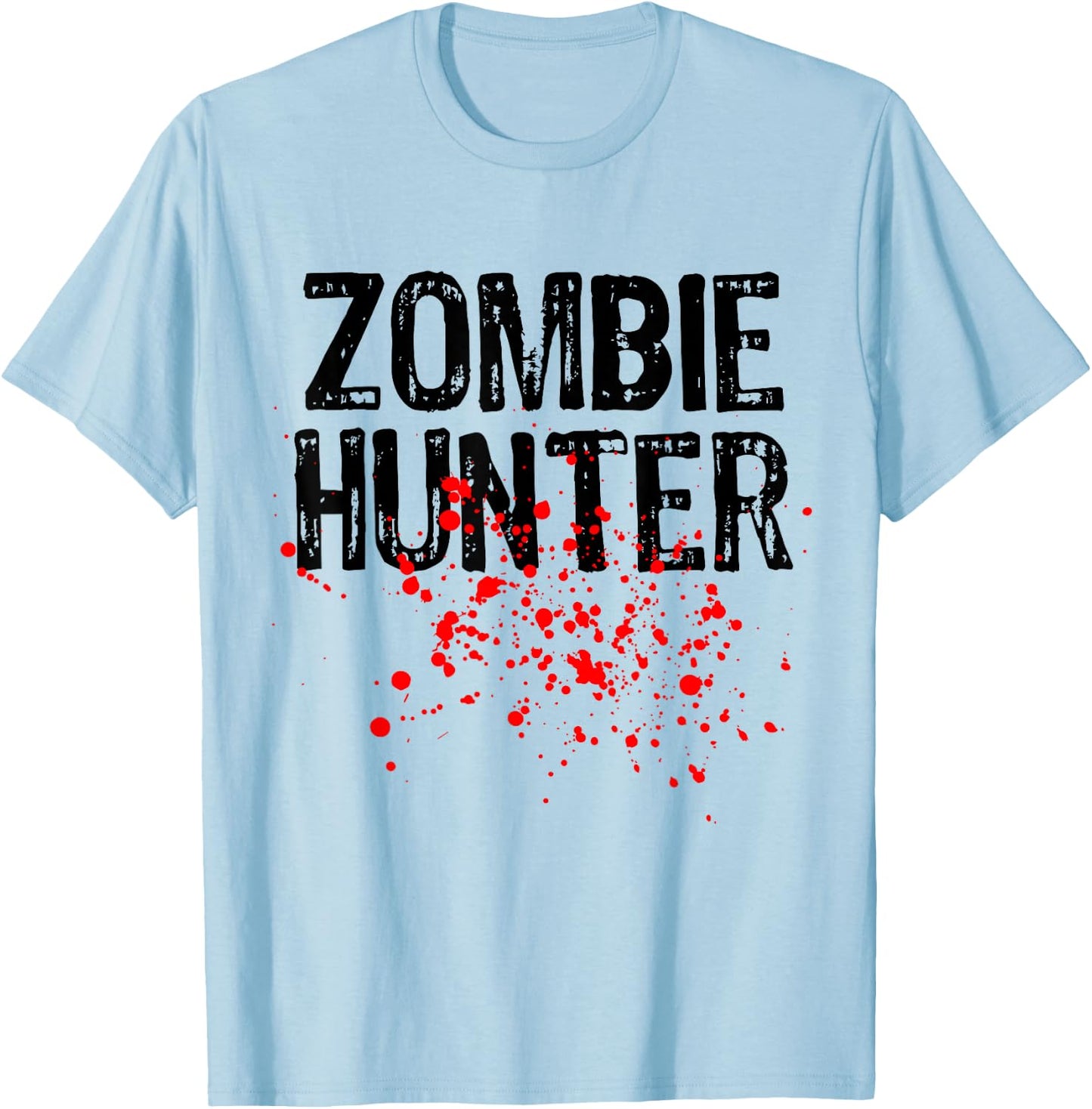 Zombie Hunter Halloween Costume Lazy Easy T-Shirt - T-Shirt | Light Blue