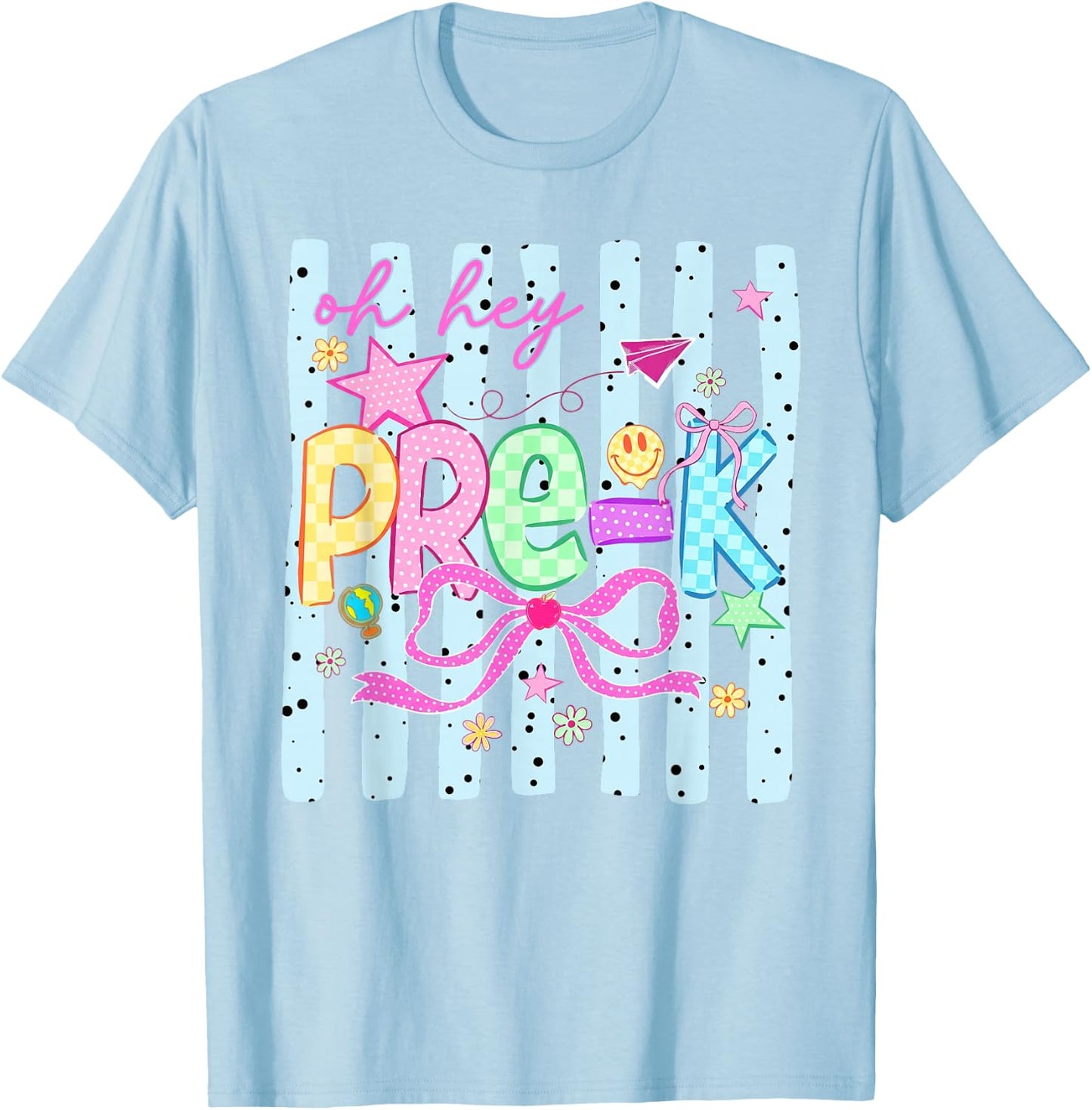Back to School Oh Hey Preschool PreK Teachers Women Kids T-Shirt - T-Shirt | Light Blue