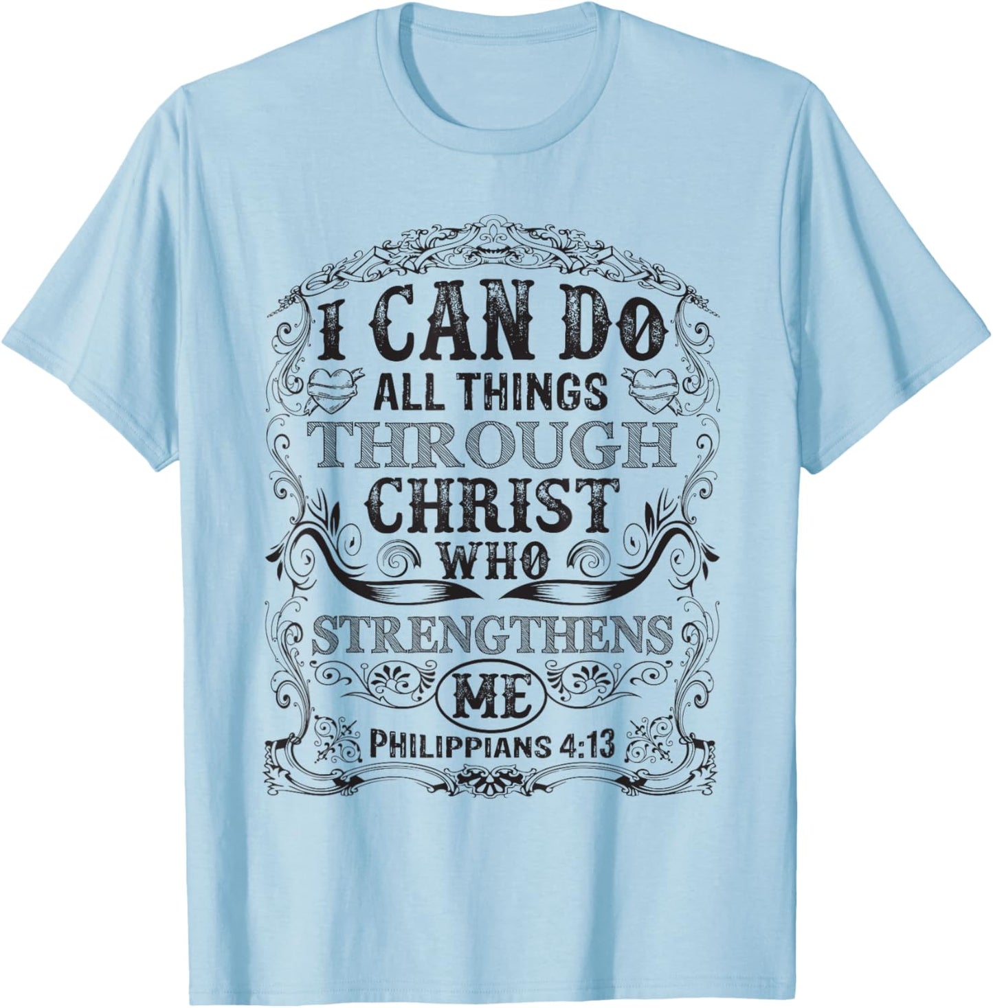 Christian Scripture | Bible Verse Shirts T-Shirt - T-Shirt | Light Blue