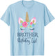 Unicorn Brother of The Birthday Girl Shirt Matching Party T-Shirt - T-Shirt | Light Blue