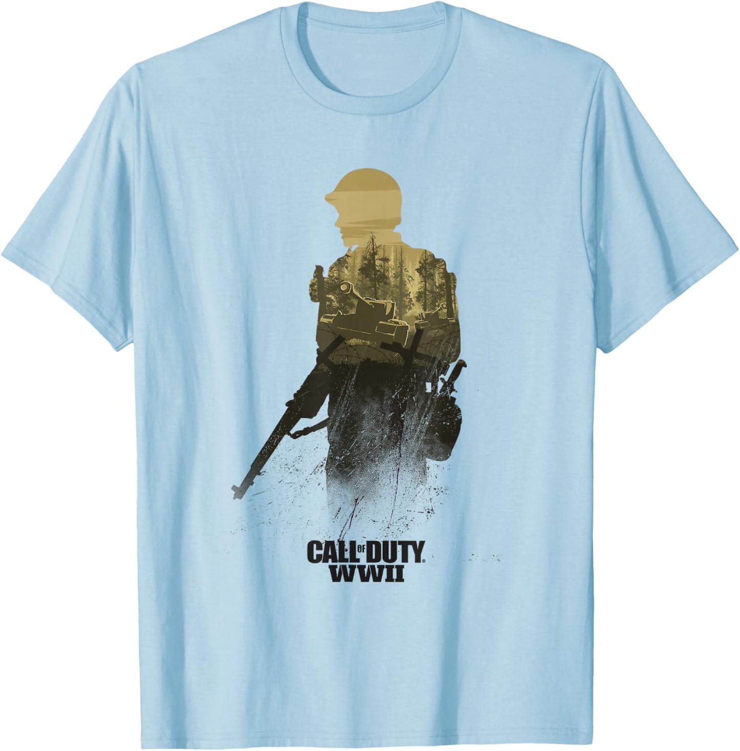 Call of Duty WWII - Forest Front Line T-Shirt - T-Shirt | Light Blue