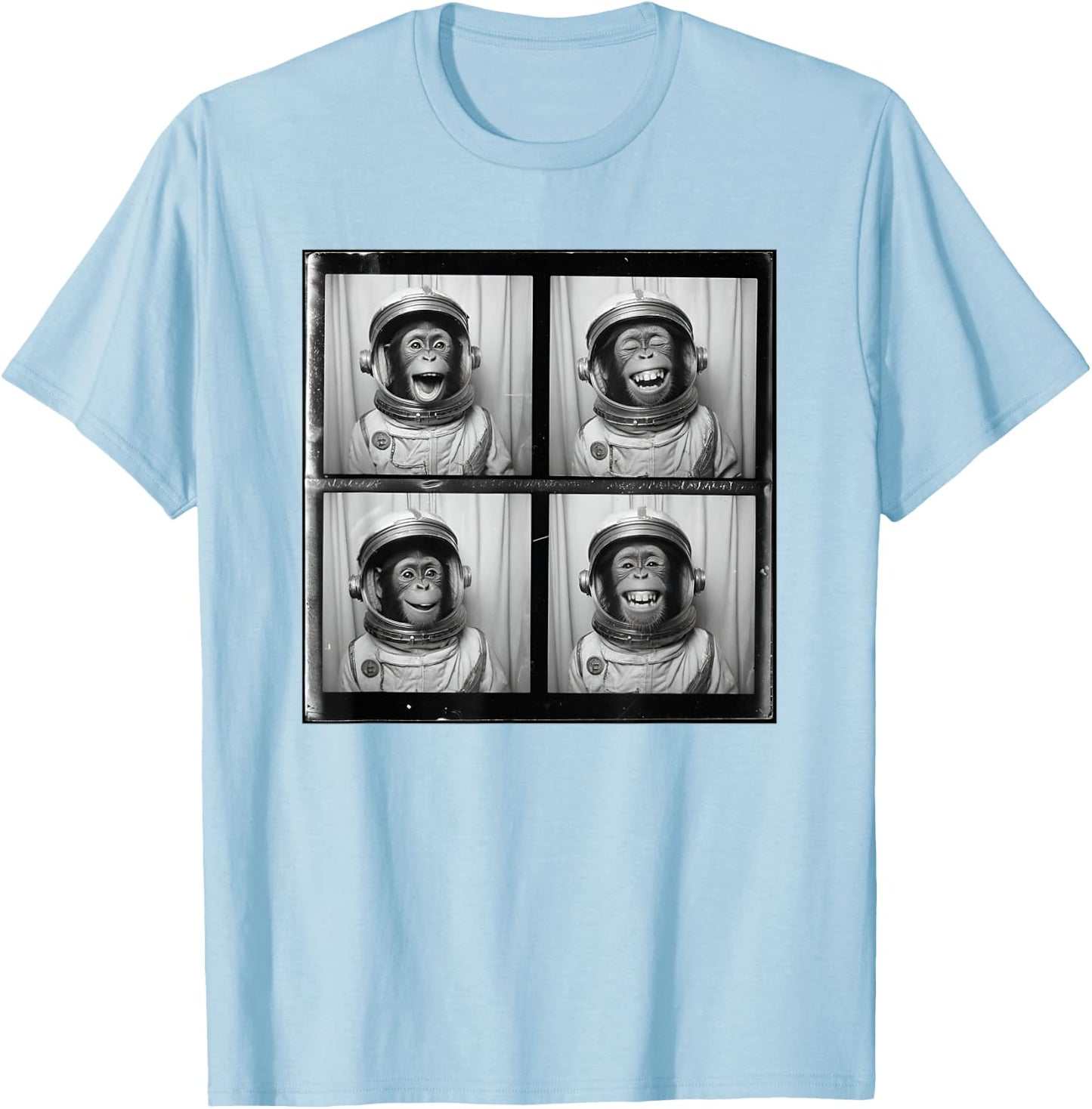 Monkey Chimp Astronaut Spacesuit T-Shirt - T-Shirt | Light Blue