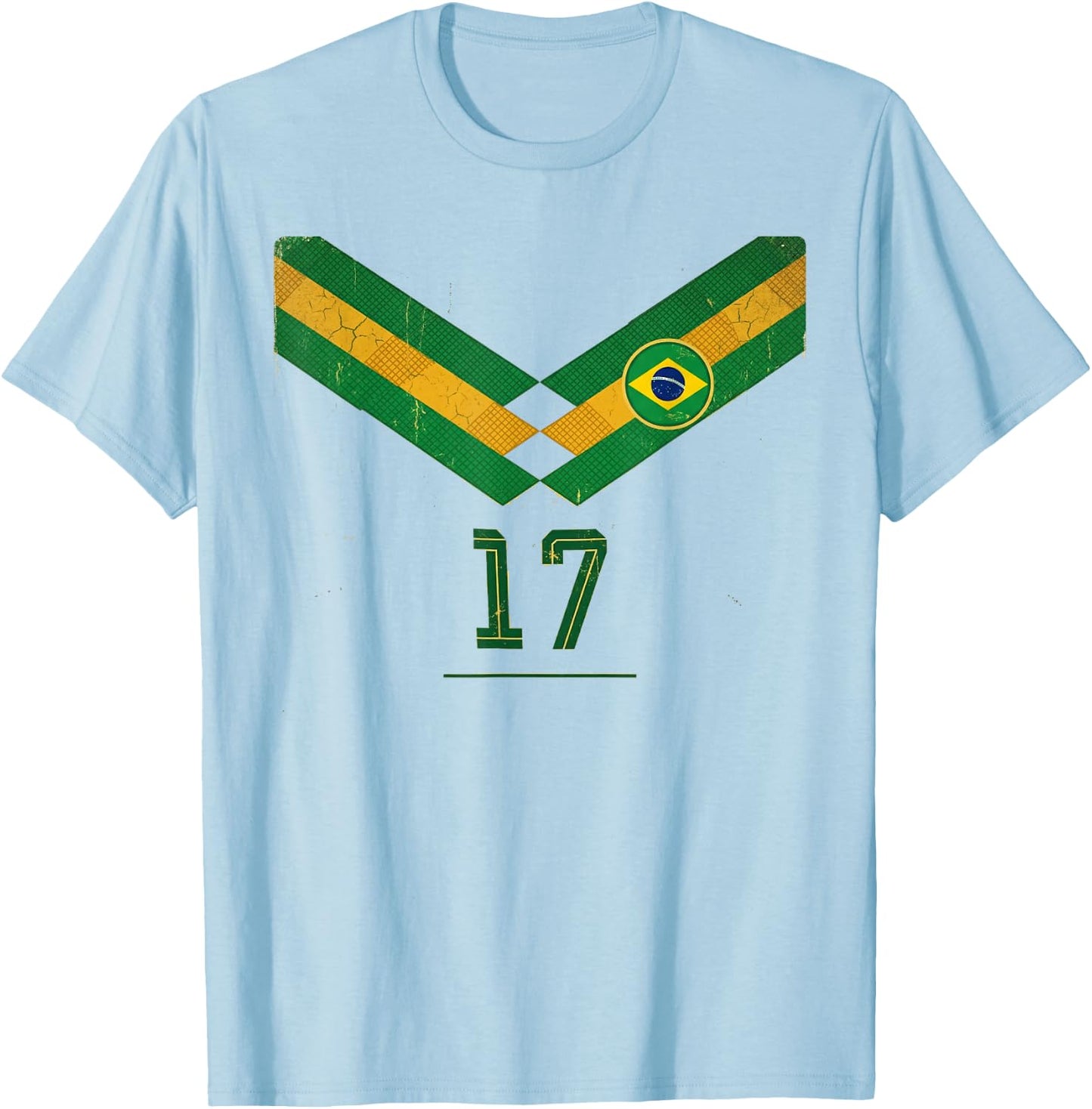 Brésil Cadeau Drapeau Brésil Fan Vintage Samba Brasil T-Shirt - T-Shirt | Light Blue