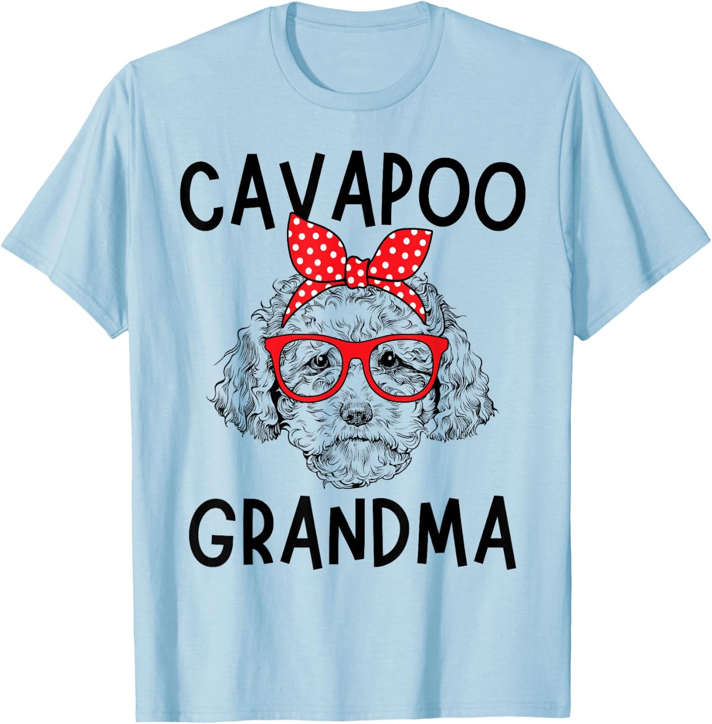 Cavapoo Grandma Cavadoodle Dog Nana Mother's Day Men Women Kids T-Shirt - T-Shirt | Light Blue