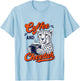 Funny Coffee and Cheetah Retro Vintage Animal Lover Graphic T-Shirt - T-Shirt | Light Blue