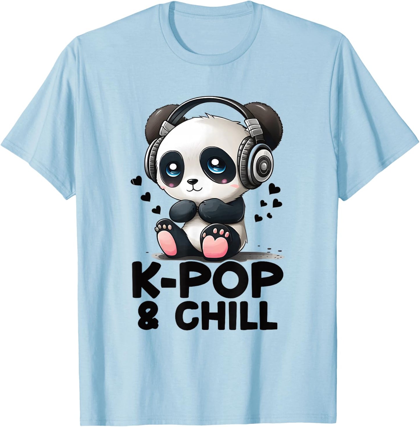 K pop & Chill Kpop Bias Panda Fanartikel K-pop Fanartikel T-Shirt - T-Shirt | Light Blue