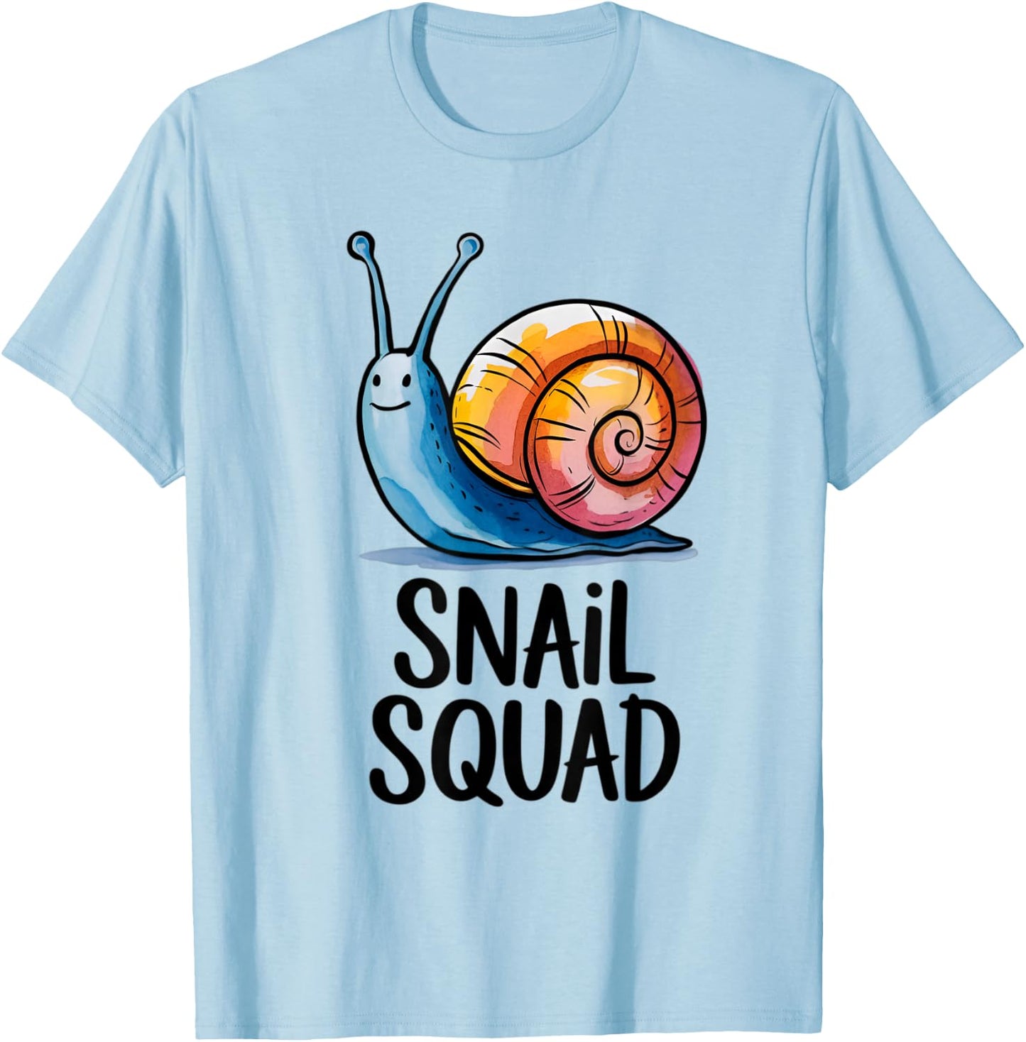 Snail Squad Snail Kids T-Shirt - T-Shirt | Light Blue
