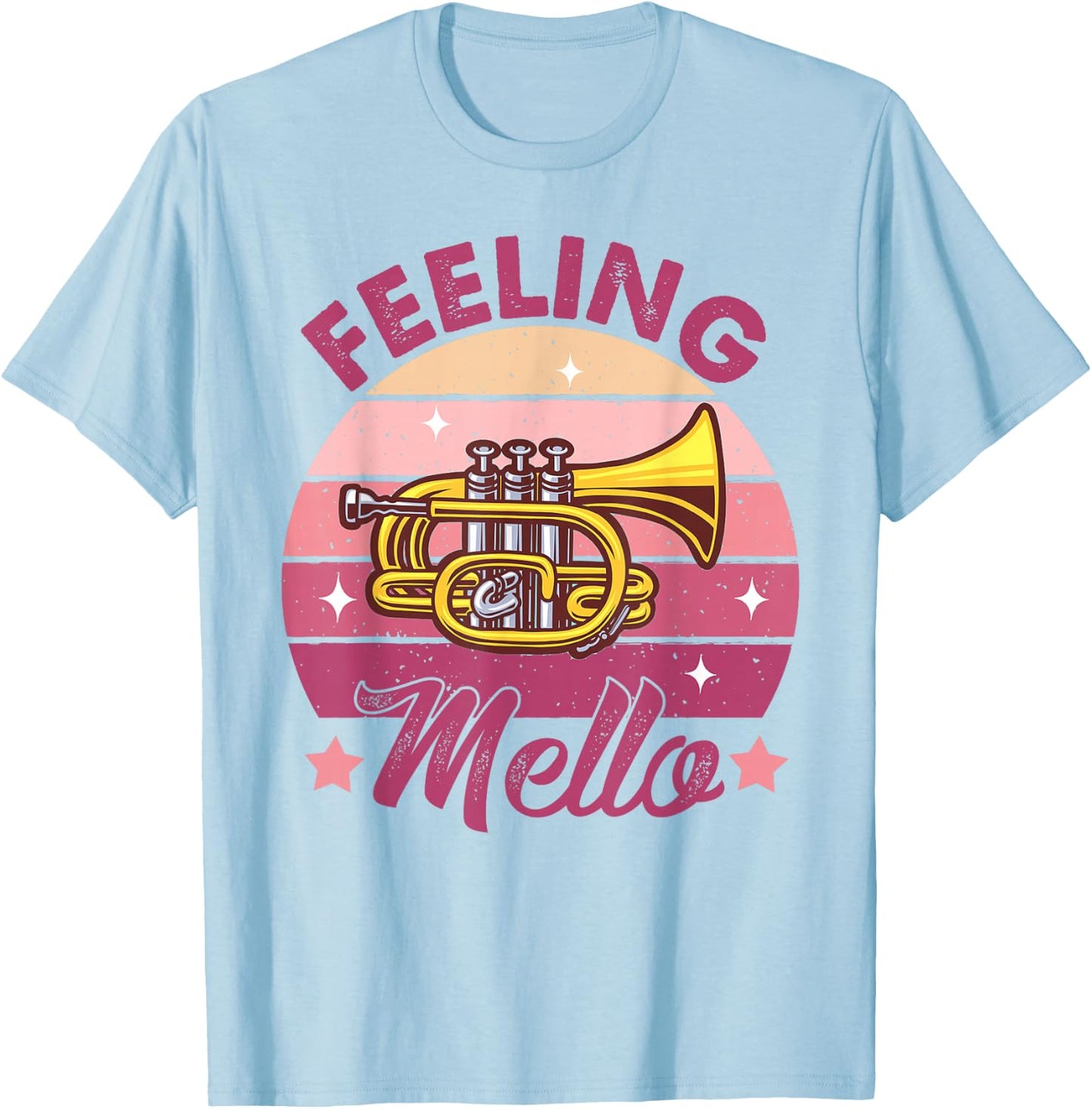 Mellophone Player Musician Marching Band Retro Feeling Mello T-Shirt - T-Shirt | Light Blue