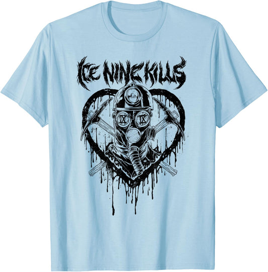 Ice Nine Kills – Valentine Mask T-Shirt - T-Shirt | Light Blue