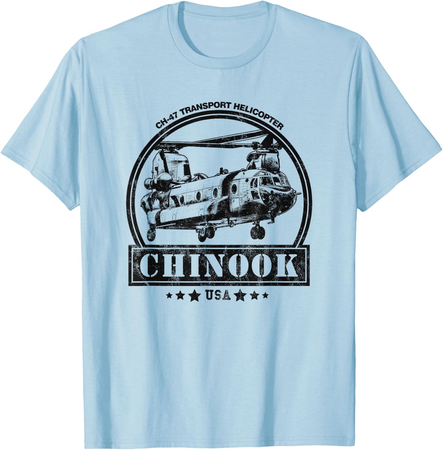CH-47 Chinook Helicopter T-Shirt - T-Shirt | Light Blue