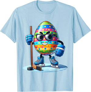 Easter Hockey Lovers Eggs Egg Bunny Rabbits Men Women Boys T-Shirt - T-Shirt | Light Blue