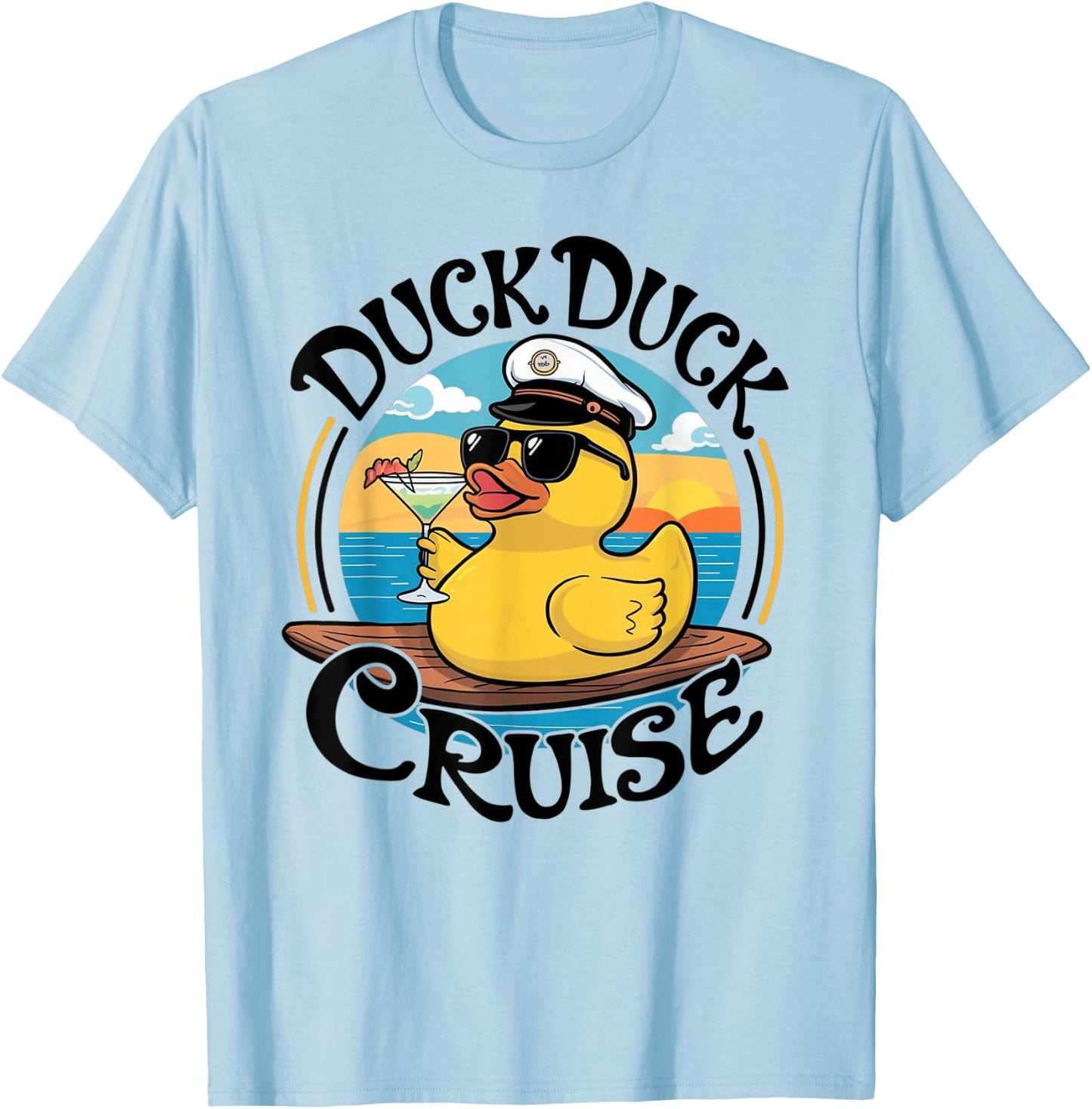 Duck Duck Cruise Funny Family Cruising, Girls Gone Cruising T-Shirt - T-Shirt | Light Blue