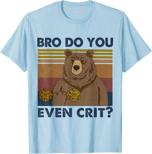 Bro Do You Even Crit? Bear Gym Roleplaying Dice Gamer