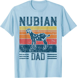 Best Goat Dad Men - Vintage Nubian Goat T-Shirt - T-Shirt | Light Blue