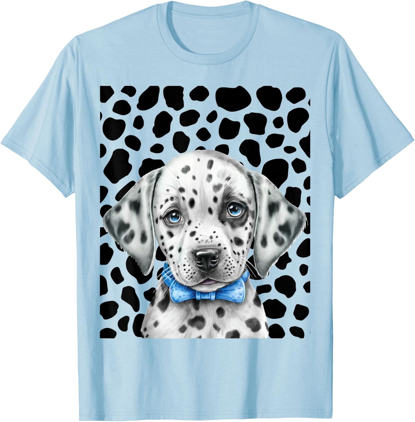Spotted White With Black Polka Dots Diy Dalmatian T-Shirt - T-Shirt | Light Blue