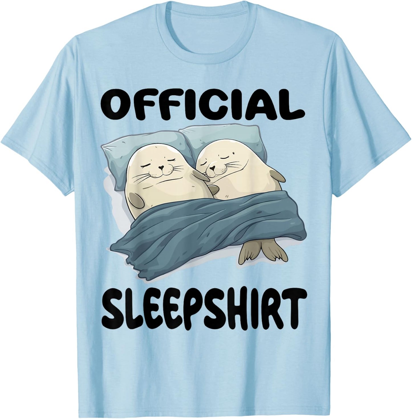 Seal Official Sleepshirt Pajamas Nightgown T-Shirt - T-Shirt | Light Blue