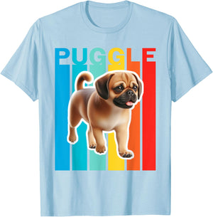 Colorful Puggle T-Shirt - T-Shirt | Light Blue