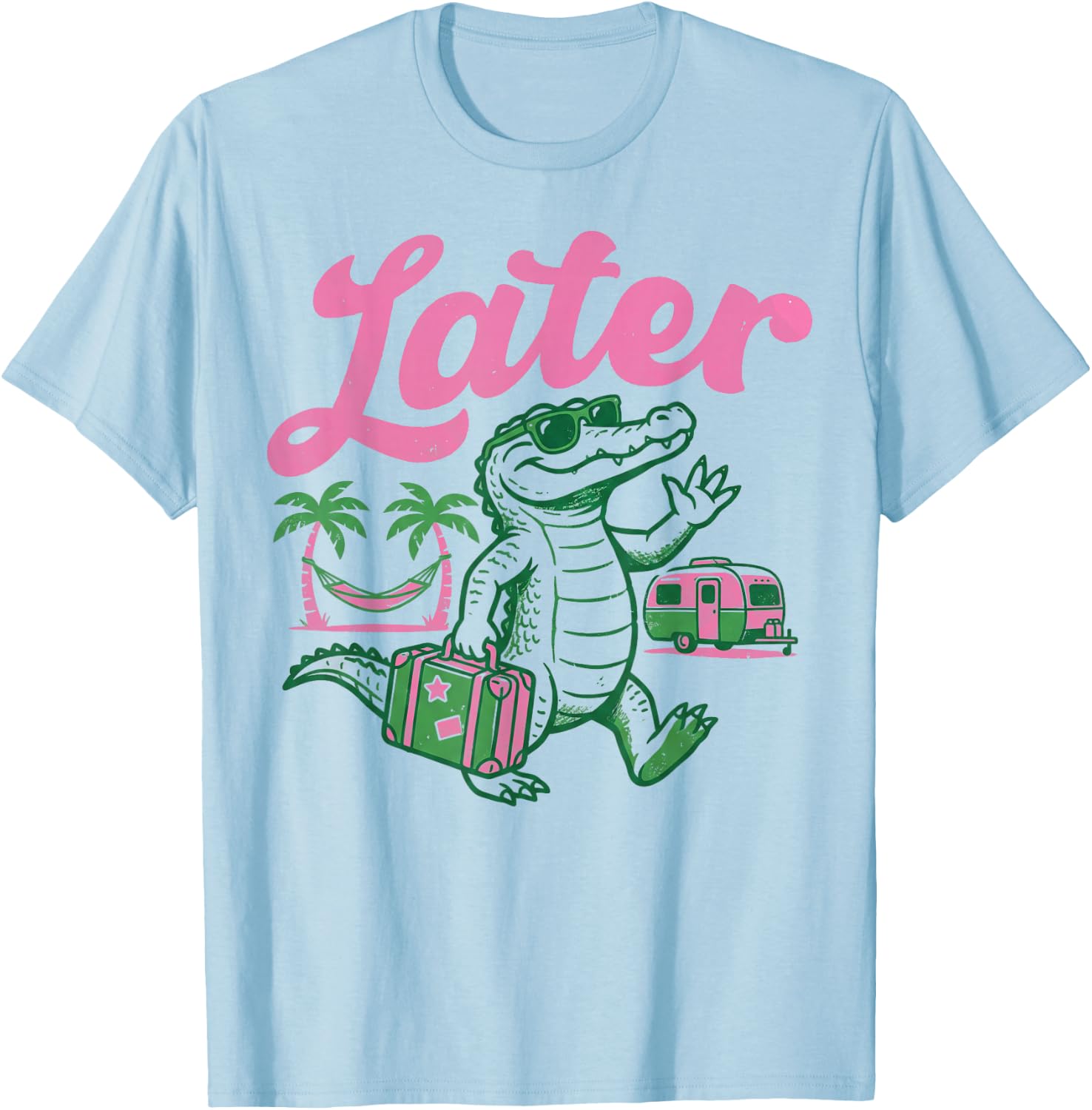 Later Gator Teacher Kids Summer Vacation T-Shirt - T-Shirt | Light Blue