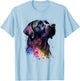 Black Labrador Dog T-Shirt - T-Shirt | Light Blue