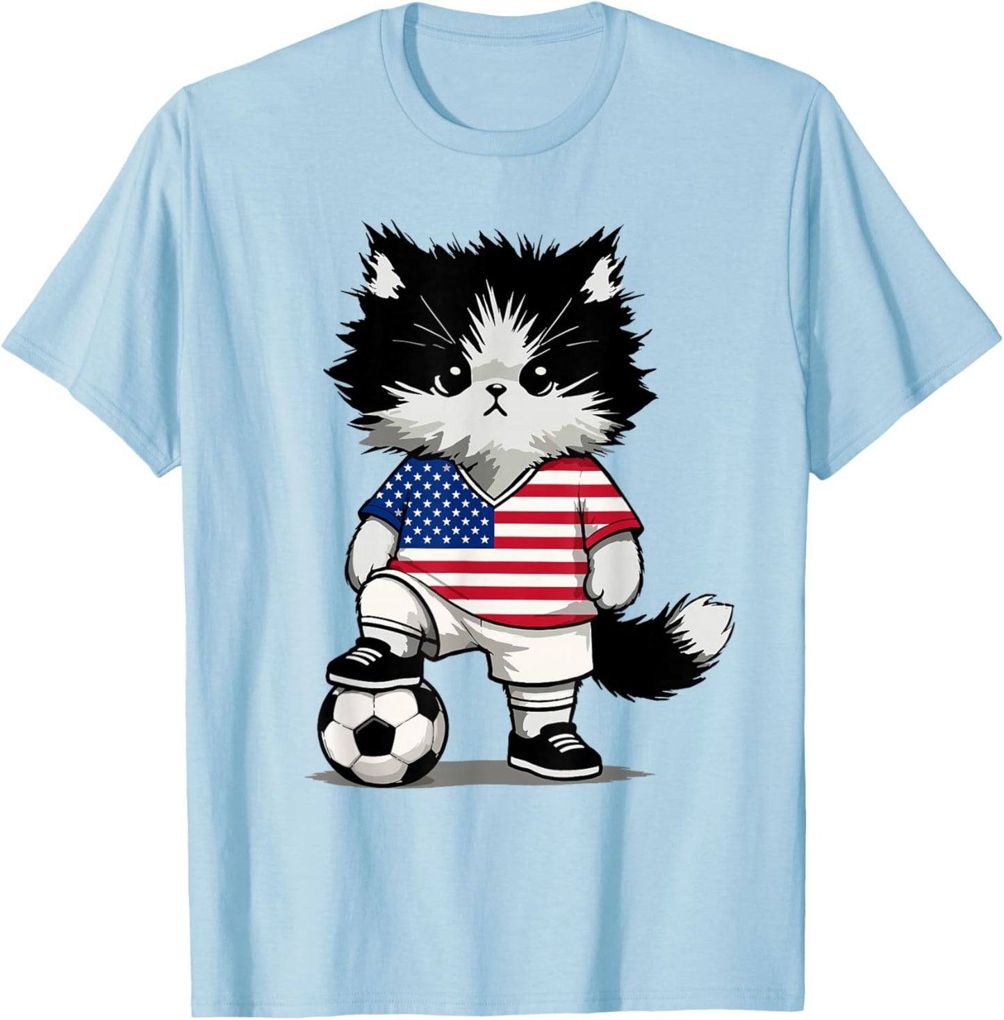 Drapeau américain pour Hommes, Femmes, Enfants, États-Unis Amérique T-Shirt - T-Shirt | Light Blue