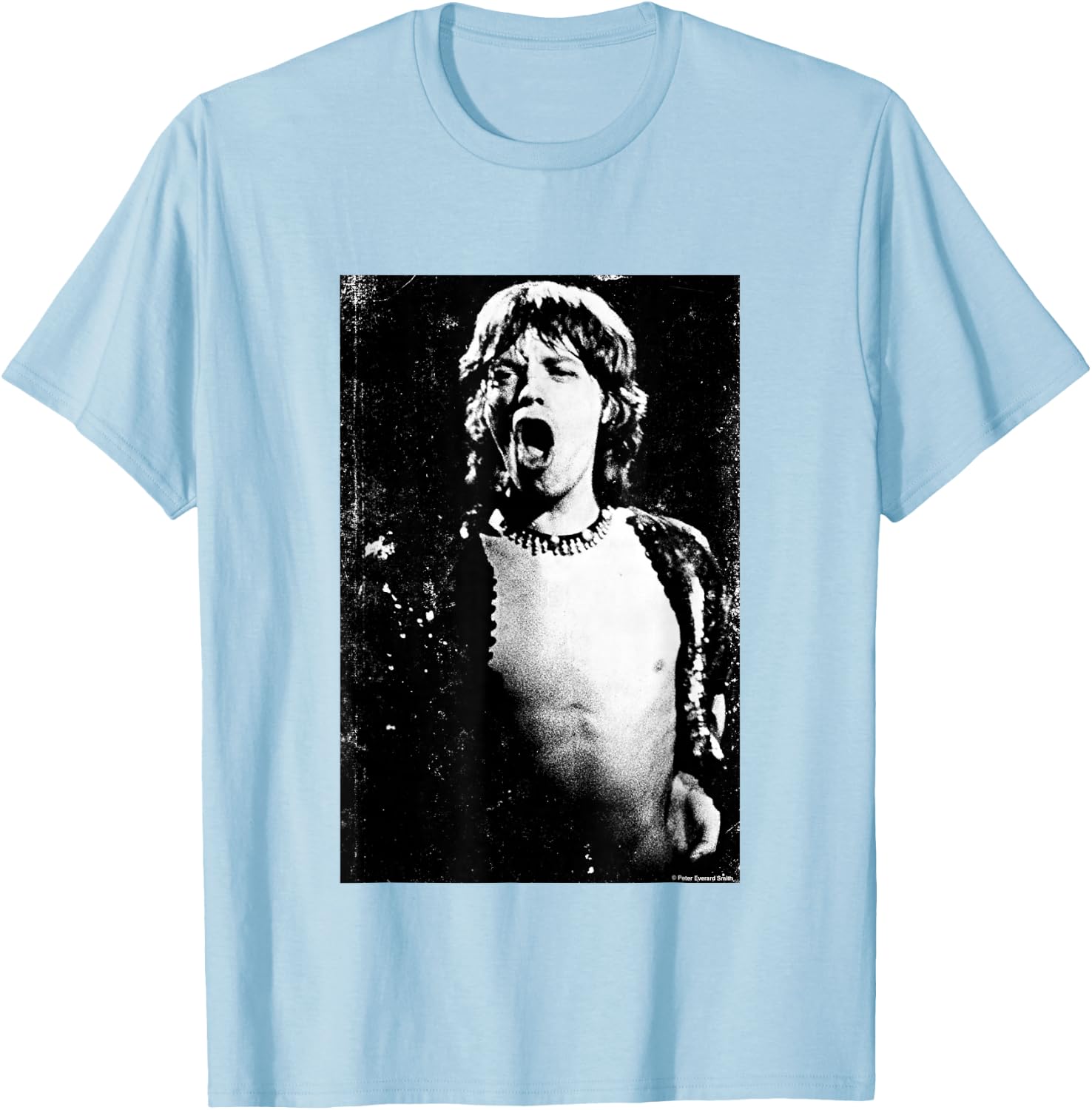Mick Jagger Of The Rolling Stones Live 1971 By Everard Smith T-Shirt - T-Shirt | Light Blue