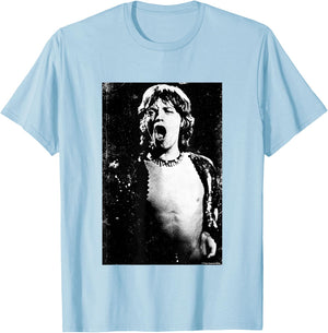 Mick Jagger Of The Rolling Stones Live 1971 By Everard Smith T-Shirt - T-Shirt | Light Blue