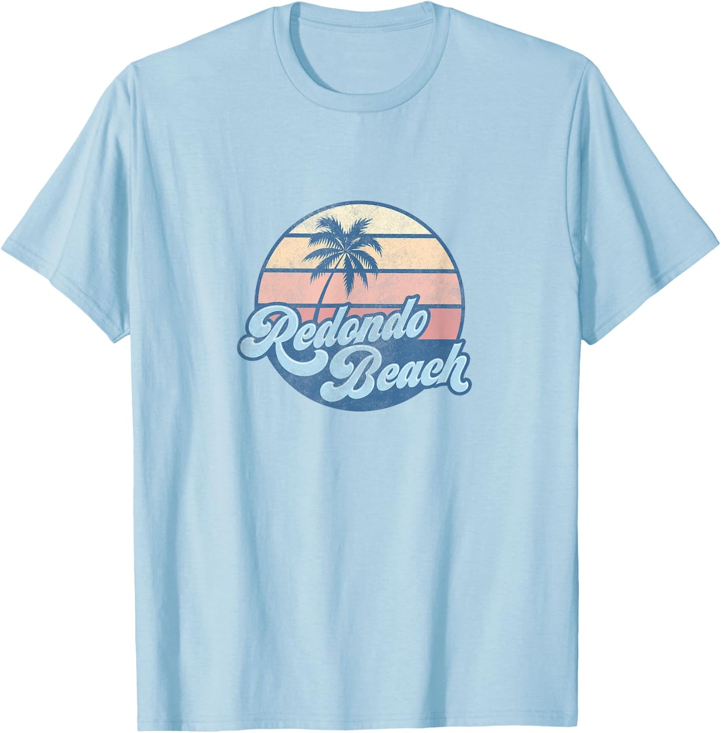 Redondo Beach California CA T Shirt Vintage 70s Surfer T-Shirt - T-Shirt | Light Blue