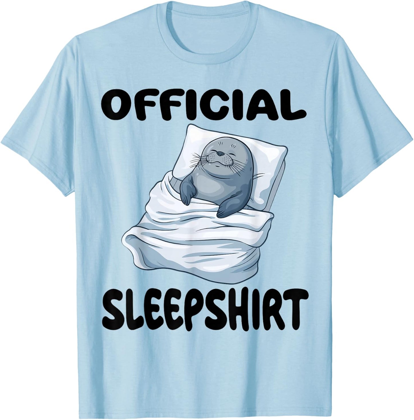 Seal Official Sleepshirt Pajamas Nightgown T-Shirt - T-Shirt | Light Blue