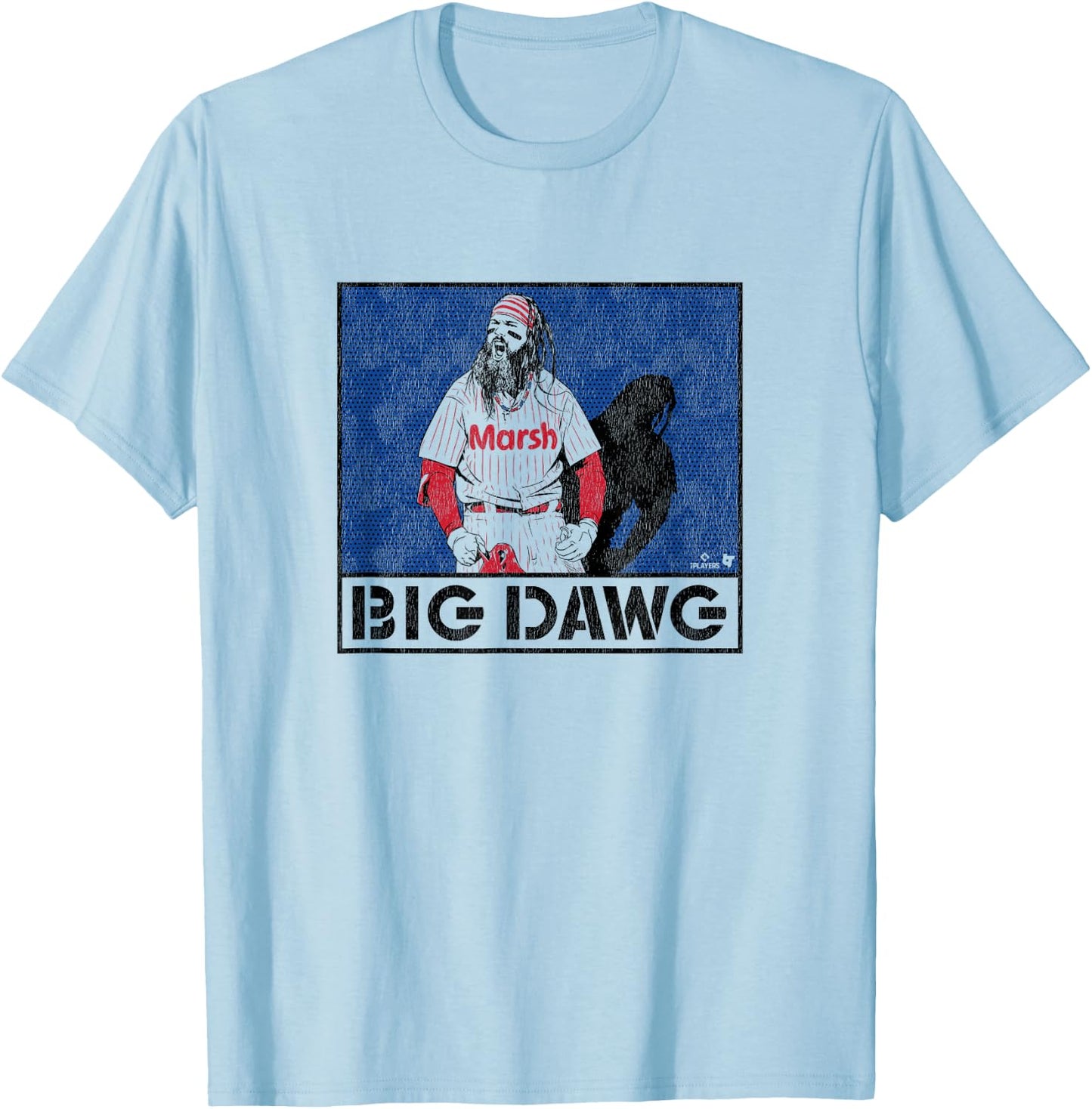 Brandon Marsh - Big Dawg - Philadelphia Baseball T-Shirt - T-Shirt | Light Blue