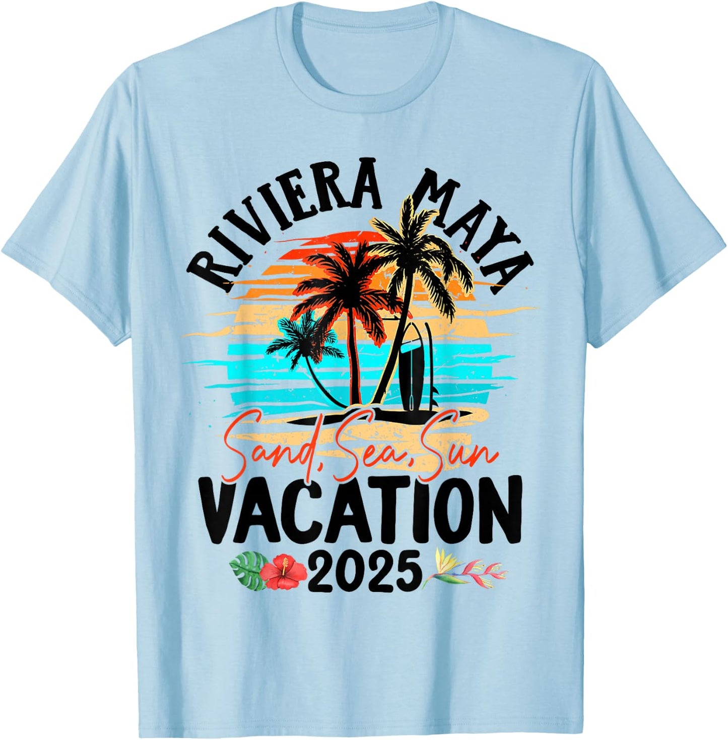 Riviera Maya Mexico Vacation 2025 Matching Family Group T-Shirt - T-Shirt | Light Blue