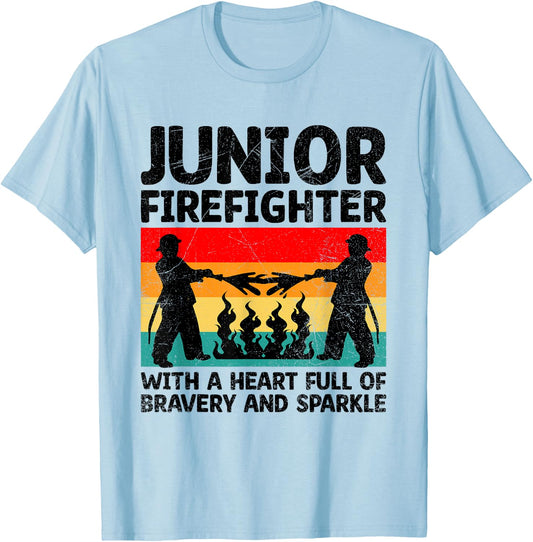 Firefighter Junior Firefighter Fire Department Fireman To Be T-Shirt - T-Shirt | Light Blue