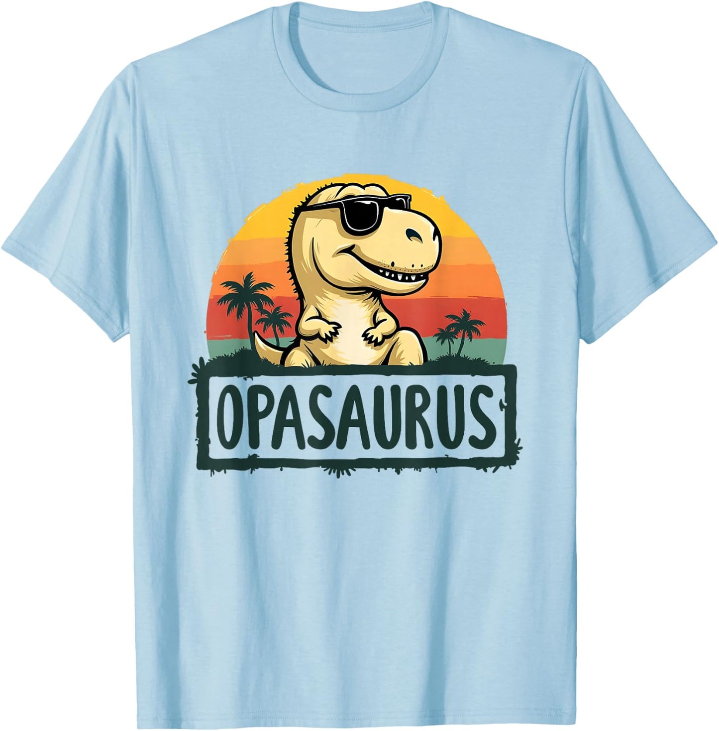 Opasaurus Funny Dinosaur Grandpa Family Matching T-Shirt - T-Shirt | Light Blue