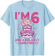 I'm 6 bday Axolotl party cute 6th Birthday Kids Axolotl T-Shirt - T-Shirt | Light Blue