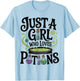 Witch Spells Potion Just a Girl Who Loves Potions Wiccan T-Shirt - T-Shirt | Light Blue